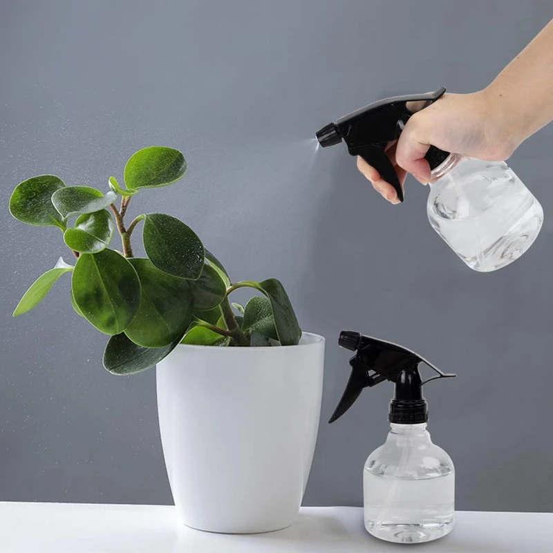 Пластик спрей бутылки 4 шт 8Oz пустая прозрачная бутылка с распылителем черной