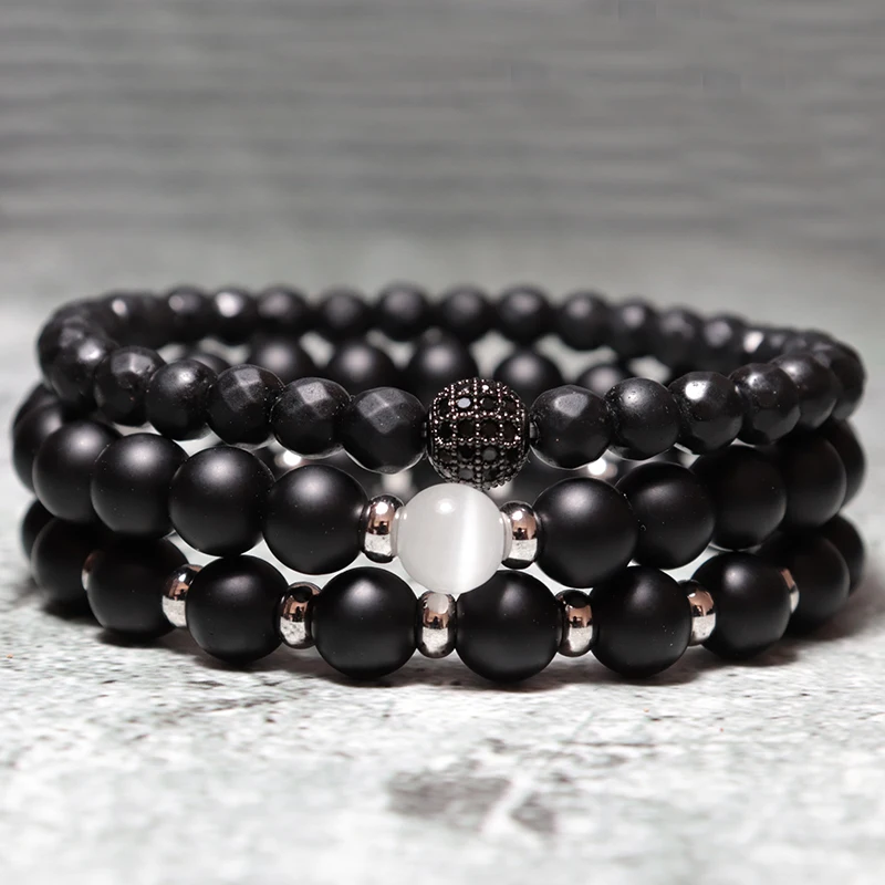 Трендовый мужской браслет из натуральной лавы для мужчин оникса йоги медитация
