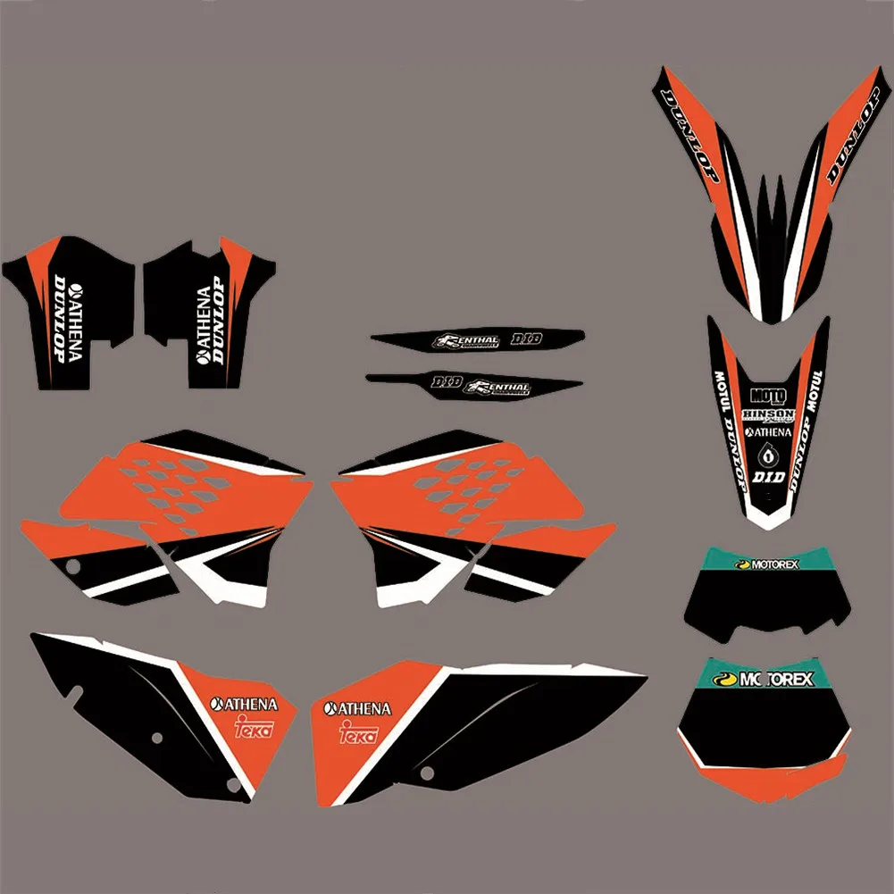 Для KTM SX SXF 2007 2008 2009 2010 Бесплатные пользовательские цифры имя графические наклейки