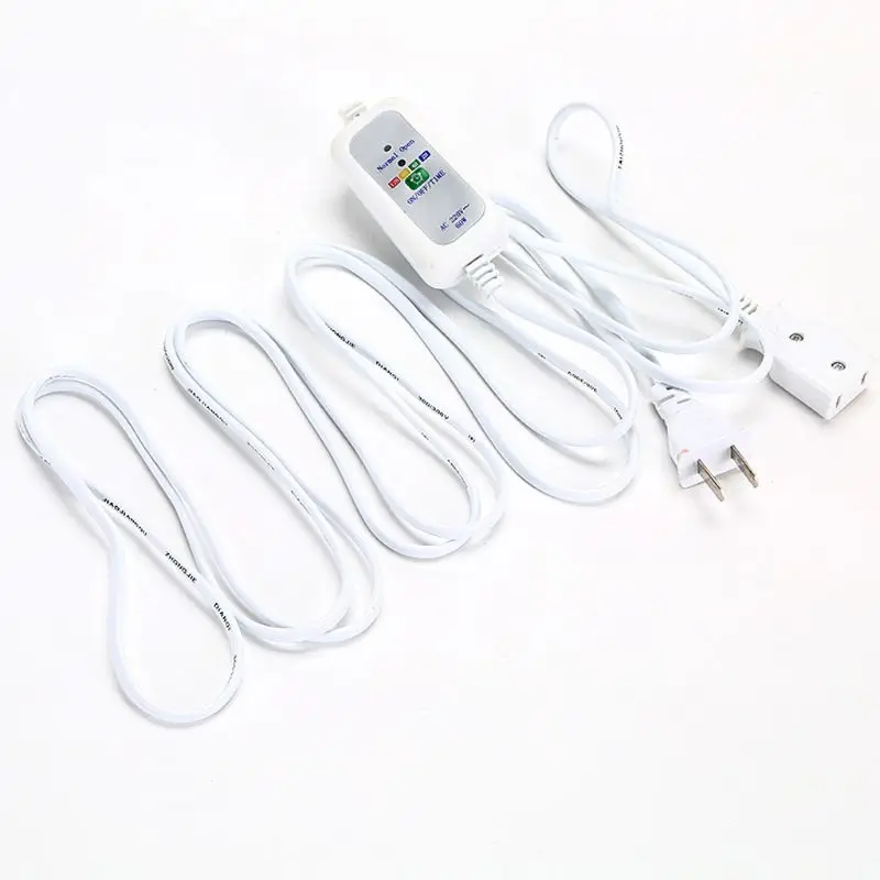 

60W US Plug AC 220V Power Supply Extension Cable With 2-12hours Timing Function ON OFF Switch for Fan LED Lamp Charger U1JE