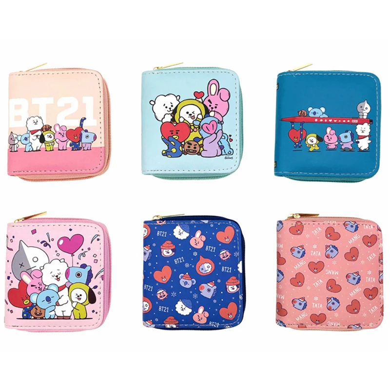 

Korean boy group cute cartoon coin purse coin bag storage bag clutch bag portable jewelry wallet card case