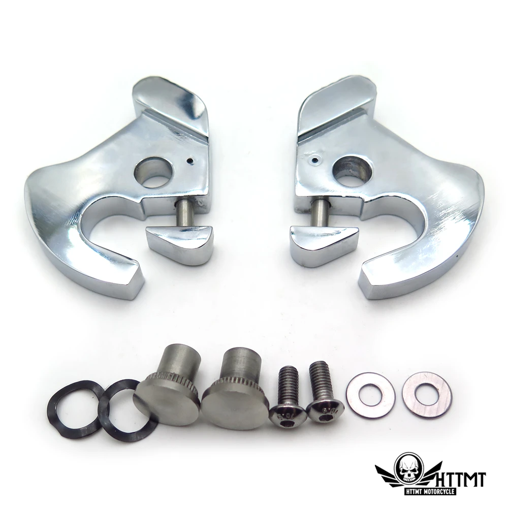 Фото Aftermarket БЕСПЛАТНАЯ ДОСТАВКА мотоциклетные запчасти съемный пассажирская спинка Чемодан стойки защелка клип комплект крепление для Harley тури... №5