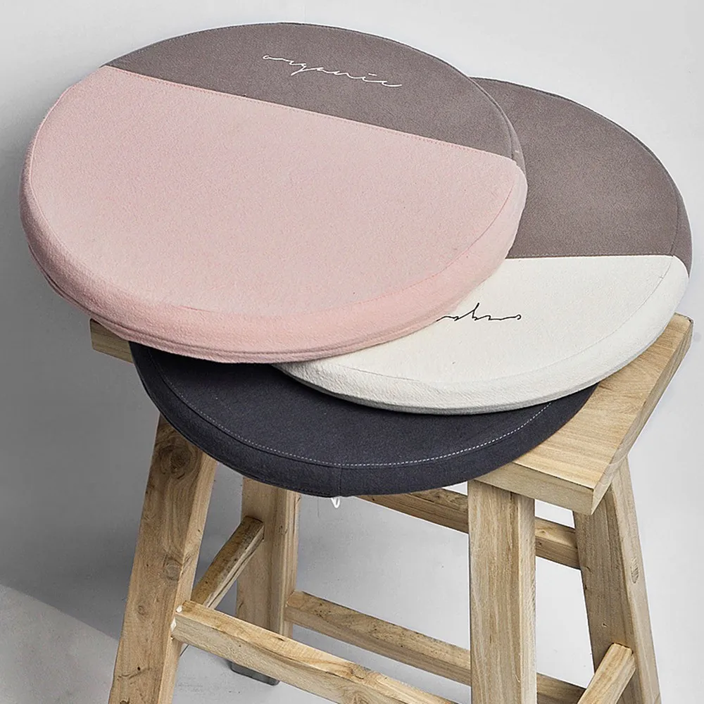 Круглая подушка для сиденья Memory Foam Core хлопок и лен татами автомобиль мягкий диван
