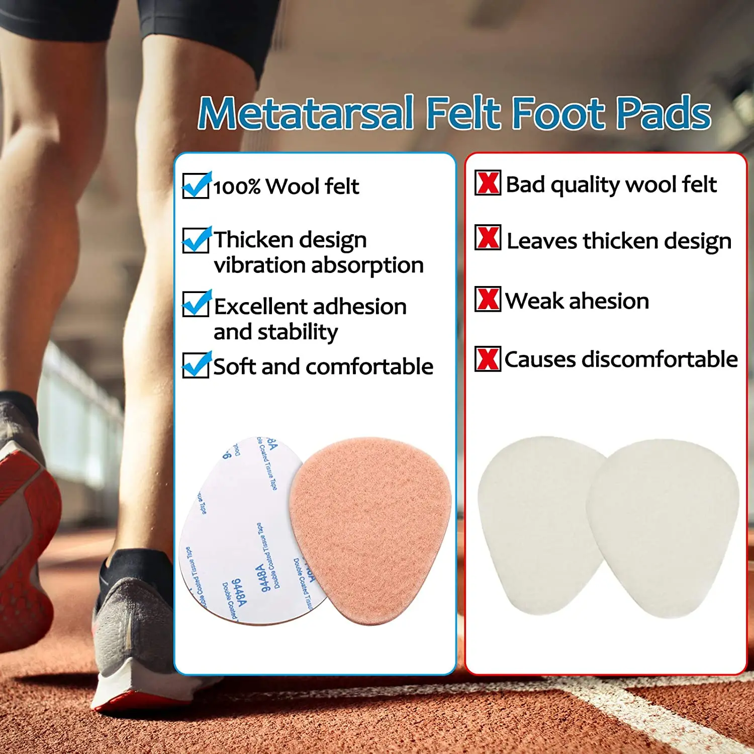 12 штук в геленочно пучковую фетровые подушечки с вкладышами мяч для пилки ног