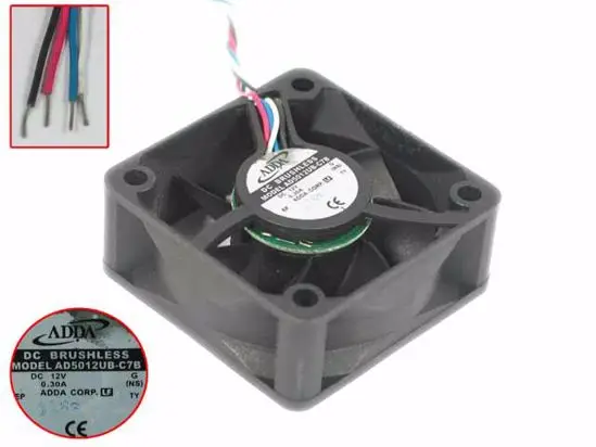 ADDA AD5012UB C7B DC 12V 0.3A 50x50x20 мм 4 провод Сервер вентилятор охлаждения|Кулеры и системы