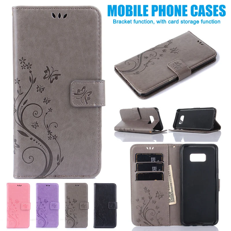 Кожаный чехол бумажник с магнитной застежкой для samsung Galaxy S7 S8 S9 S10 TU