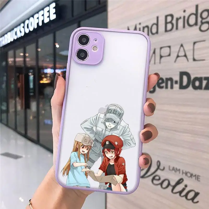 

Working cell anime Phone Cases matte transparent For iphone 7 8 11 12 plus mini x xs xr pro max cover