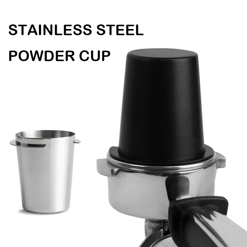 

51/53/58mm Stainless Steel Dosing Cup Coffee Sniffing Mug Powder Feeder Fit Espresso Machine Portafilter Coffee Tamper Powder