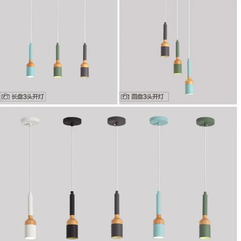 Тройные светодиодсветодиодный подвесные светильники с металлическим абажуром