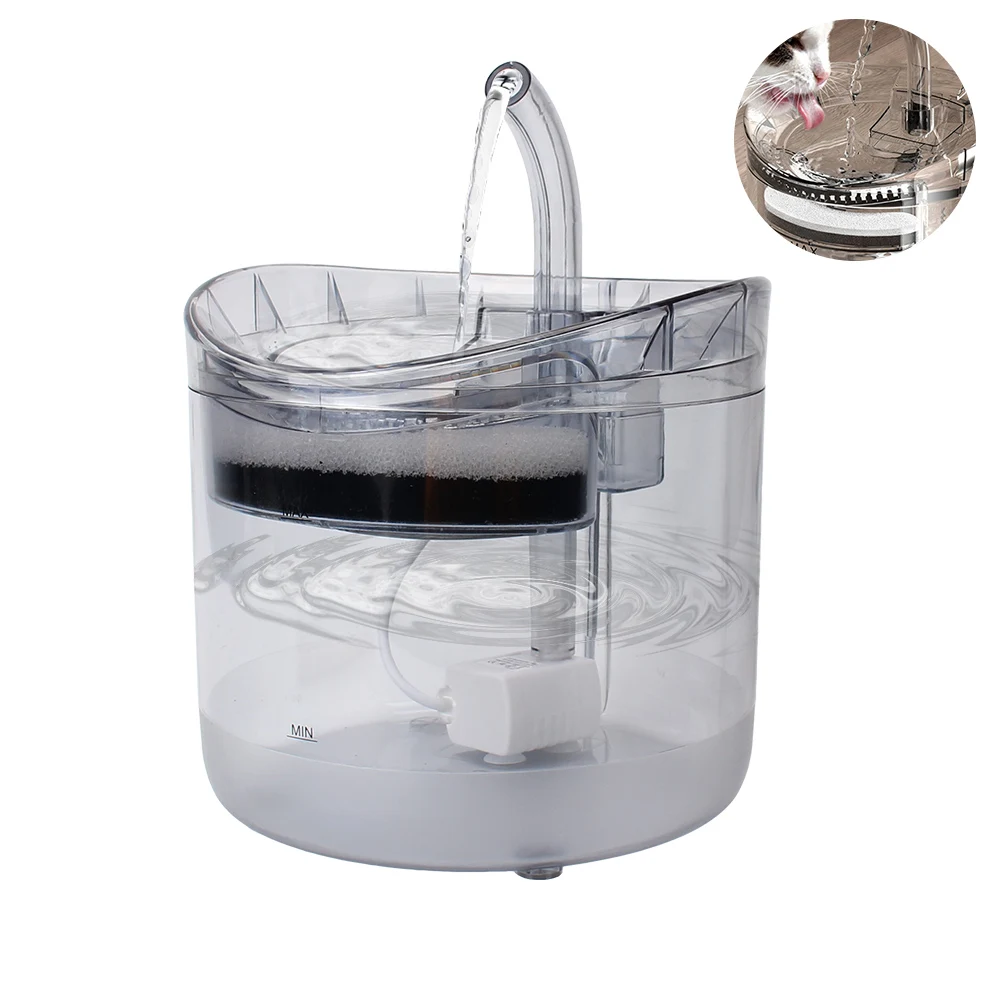 

Pet Drinking Feeder Electric Water Dispenser Dog Cat Drinking Fountain 2L Automatic Drinker Water Flowing Fountain Filter