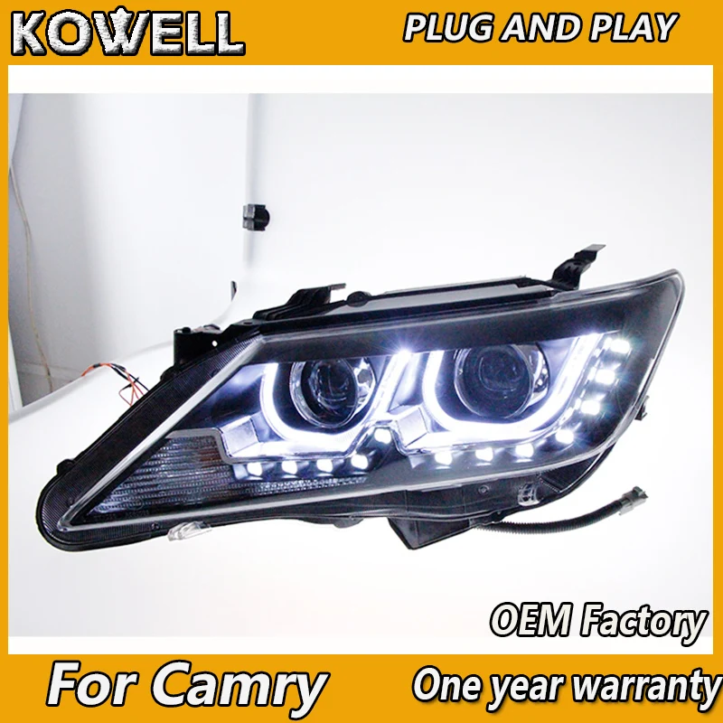 

KOWELL Car Styling Head Lamp Case For Toyota Camry V50 Headlights 2012-2014 LED Headlight DRL H7 HID Xenon Low Beam