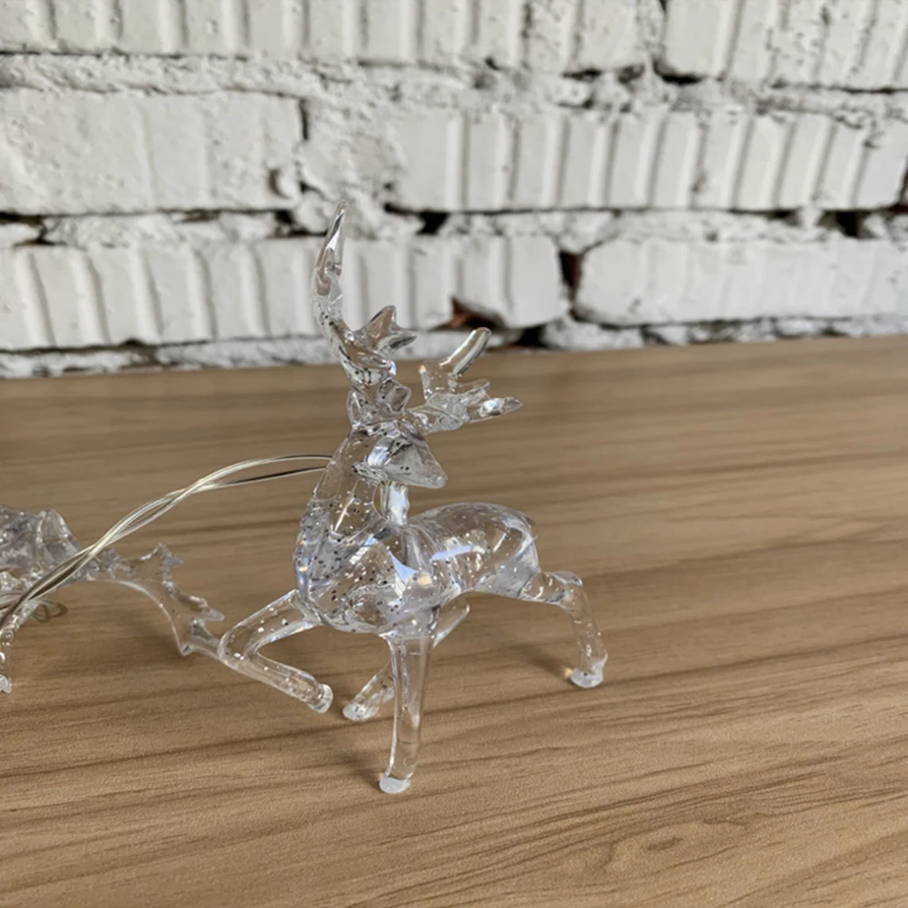 Домашний Декоративный светодиодный светильник с оленем 10 20 на батарейках для