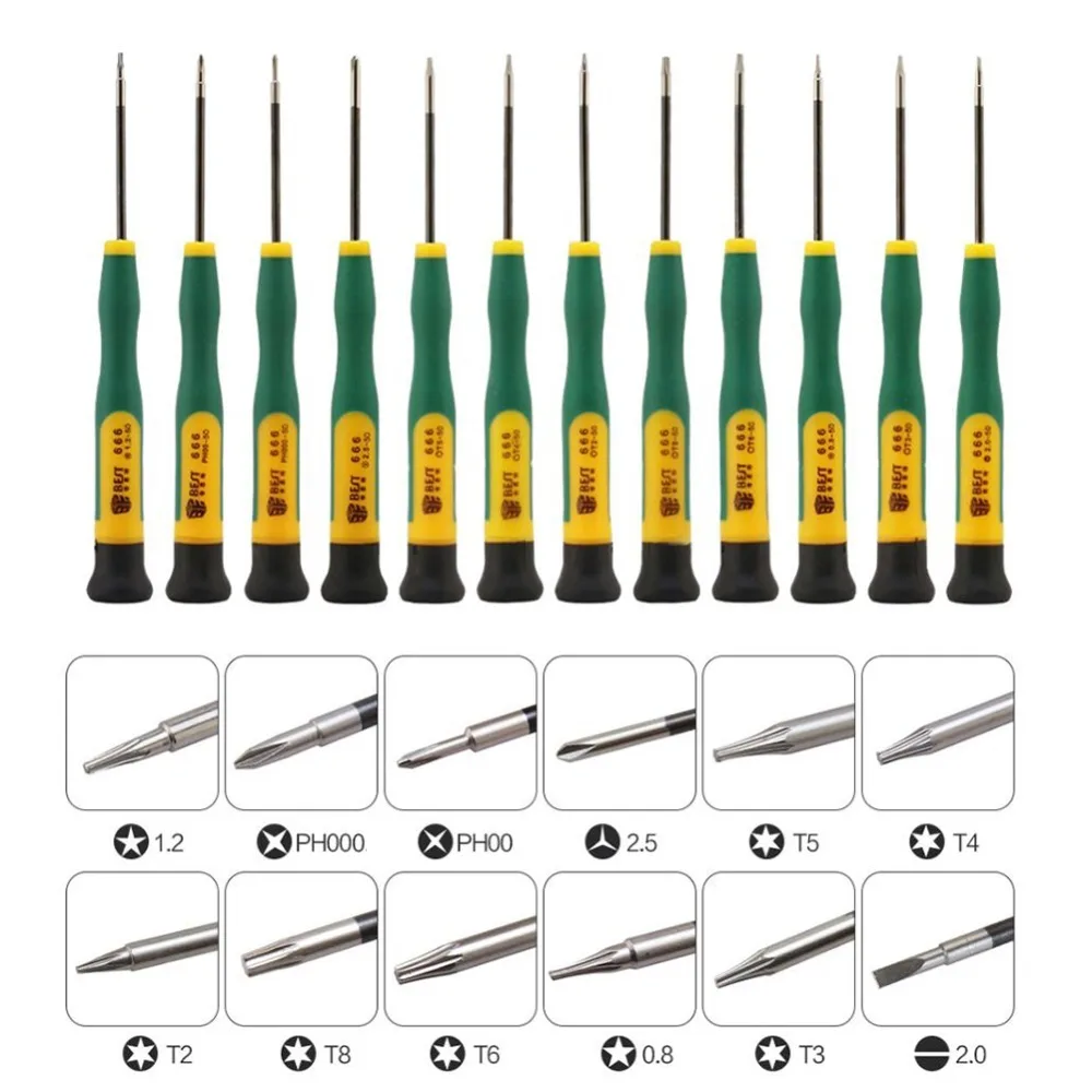 Отвертка P2 P5 0 8 1 2 Pentalobe Y 5 Phillips плоский T3 T4 T5 T6 для ремонта телефонов Macbook Air/Pro 12