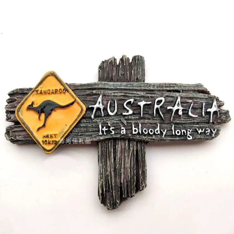 Магнит на холодильник полимерная лента Магнитный Австралийский дорожный