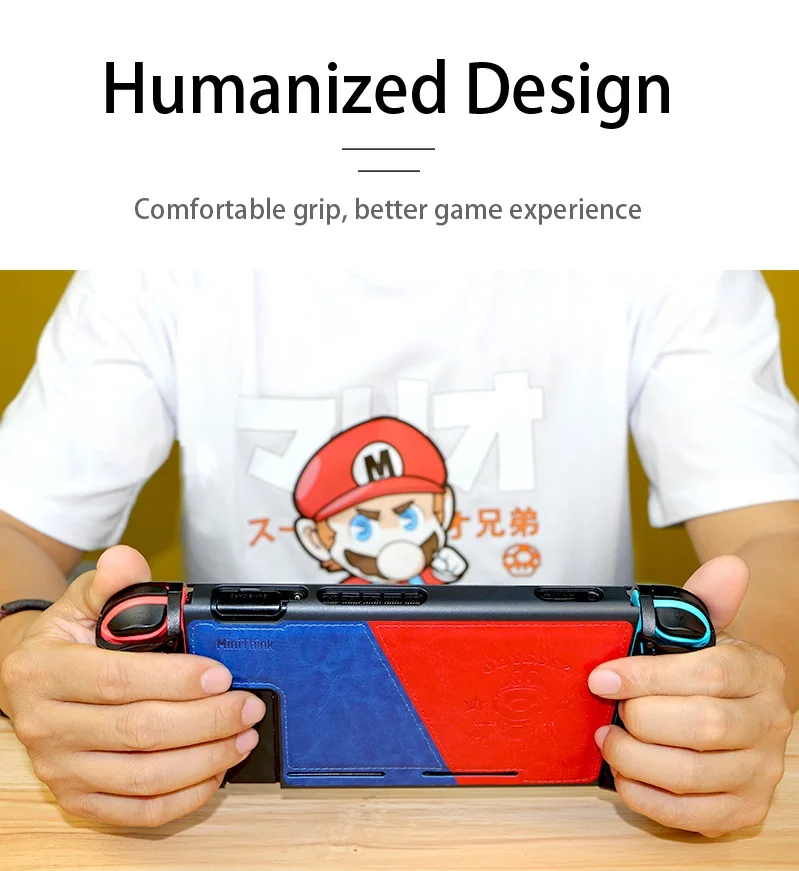 Кожаный защитный чехол-накладка для NS Zend Switch, защитный чехол, корпус Cortex Dockable, прямая док-станция Joy-con Pikachu1 Mario1