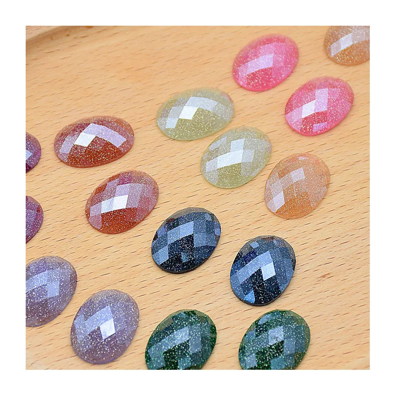 

New style 40pcs/lot color print geometry ovals shape resin flatback beads diy jewelry earring/garment accessory