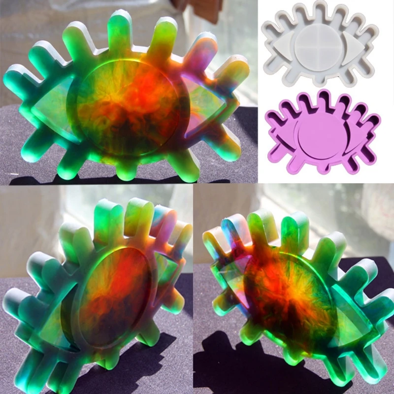 

1 Set Silicone Mold Epoxy Resin Wall Mirror Mold Big Eye Makeup Mirror Epoxy Resin Casting Mold Suitable for Home Decoration