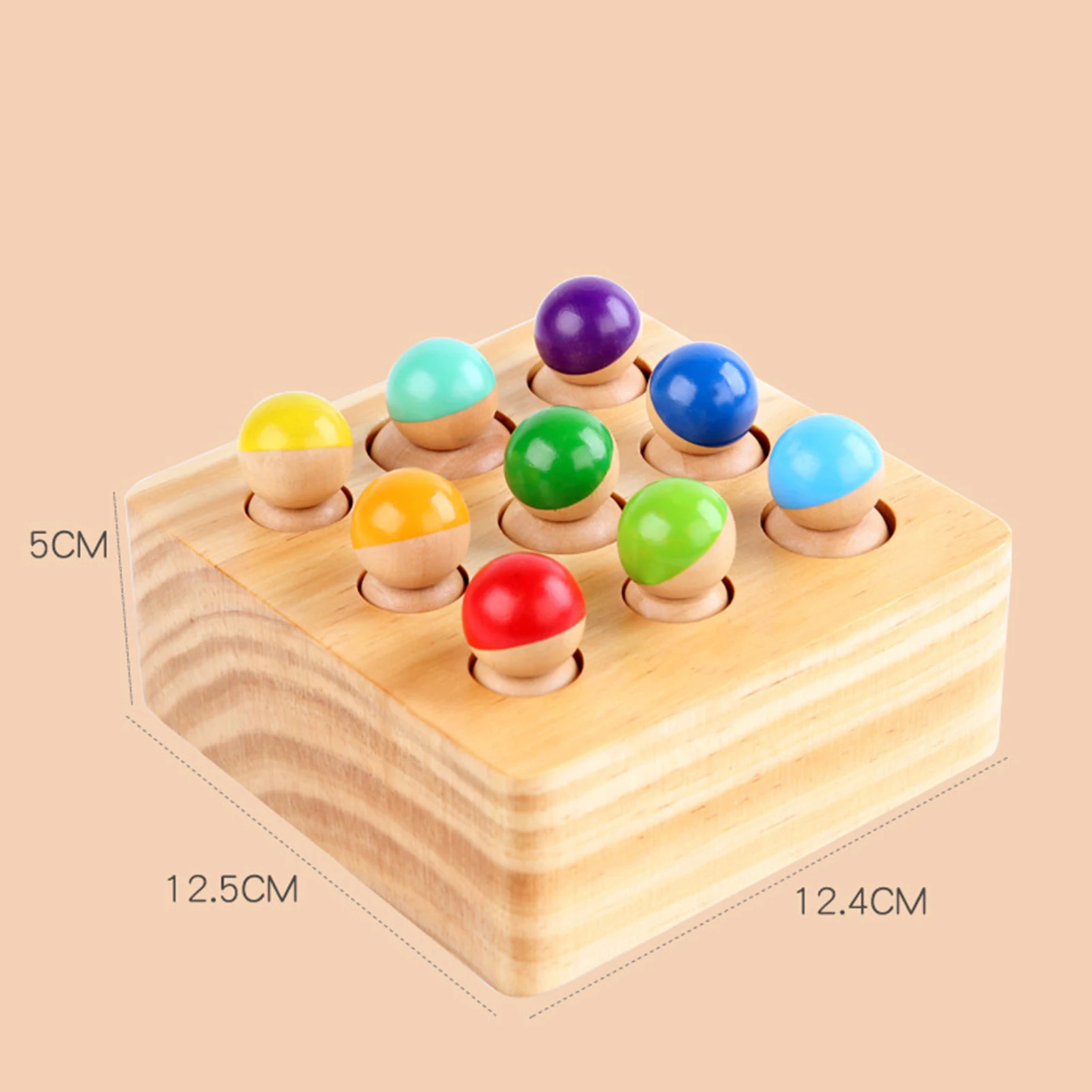 

Wooden Cylinder Socket Building Blocks Educational Practice Kids Development Toy