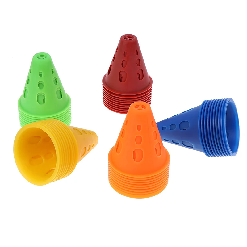 5/10pcs Soccer Trainning Cone Stadium Marking Agility training Marker Free Slalom Skate Pile Cup Football Training Equipment | Спорт и