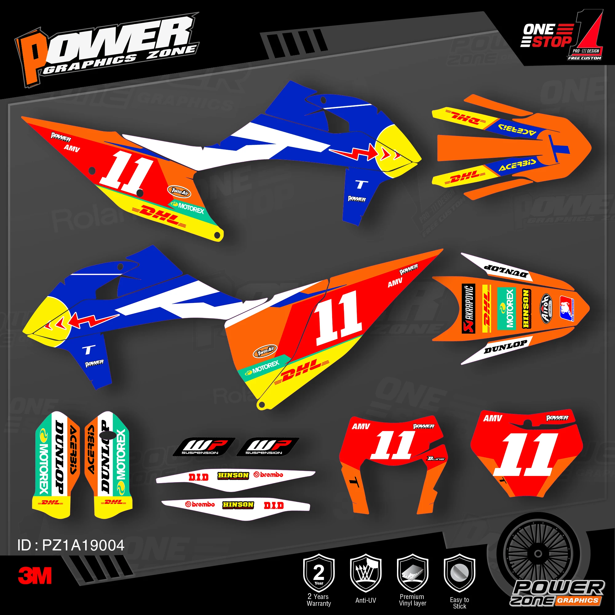 PowerZone на заказ футбольной команды Графика Фоны наклейки 3м-наклейки комплект для