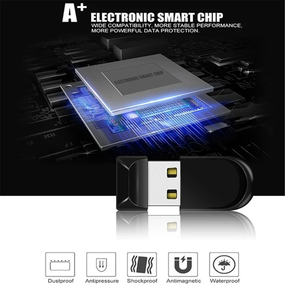 

Super mini cle usb flash drive 32GB waterproof pen drive 64GB 128GB pendrive 16GB 8GB Black memoria usb flash flash memory stick