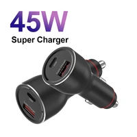 ilepo 45w fast charger car charger for iphone12 11 pro max samsung huawei pd 20w type c qc3 0 25w quick charge with 100w cable