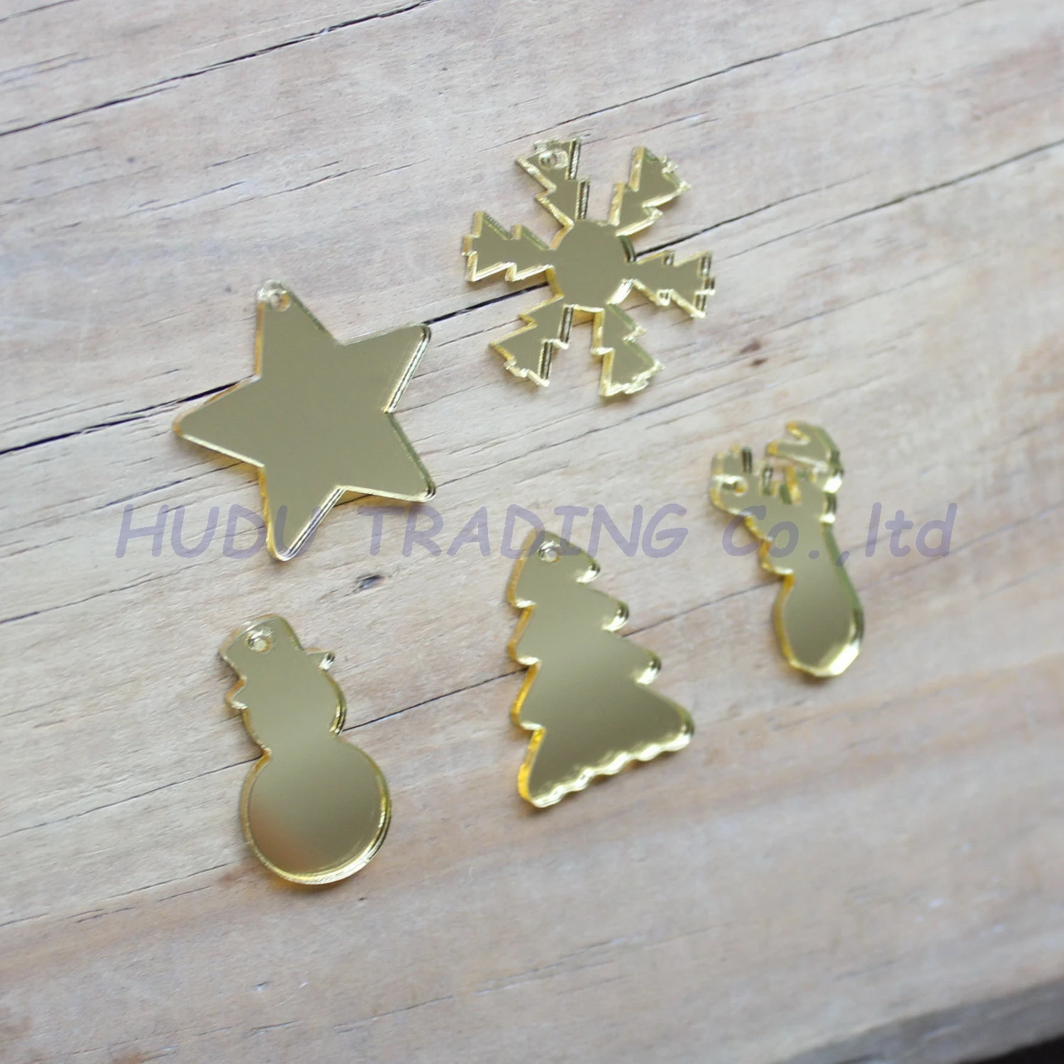 (10 шт. каждого 25 мм Золотые Зеркальные акриловые бусины рождественская