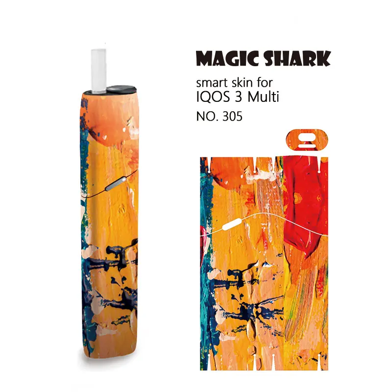 Magic Shark Hot Sale 2019 Fashion Painting Protective for IQOS3 Sticker IQOS 3 Multi Skin Cover | Мобильные телефоны и