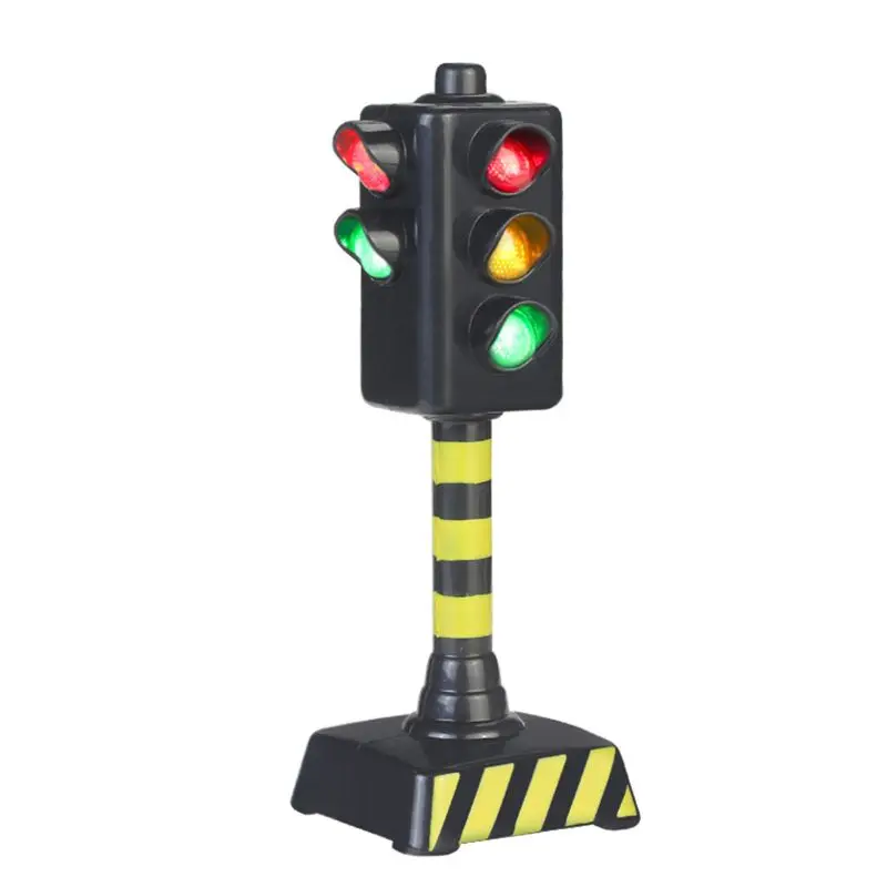 

Mini Traffic Signs Road Light Block with Sound LED Children Safety Kids Educational Toys Perfect Gifts