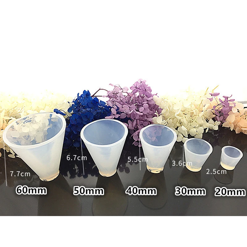 

1pcs UV Resin Jewelry Liquid Silicone Mold Transparent Silicone Cone Energy Tower Molds For DIY Intersperse Making Molds