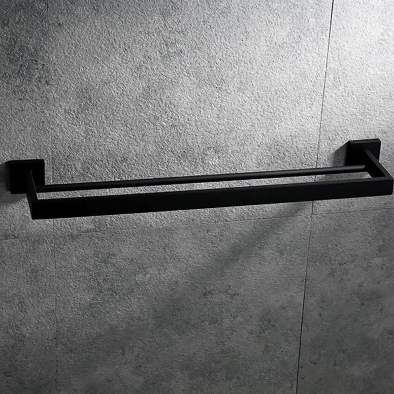 

R9UF Bathroom Double Towel Bar Wall Mount,SUS 304 Stainless Steel Matte Black