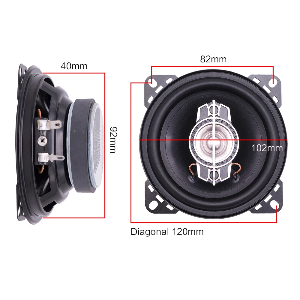 2 шт. автомобильные динамики 4 дюйма 200 Вт|Комплекты динамиков| |