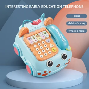 multi function telephone learning machine light music playing piano game baby childhood early education toy free global shipping