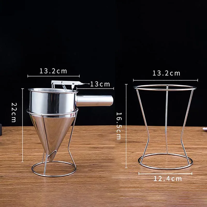 

Stainless Steel Funnel Confectionery cuisine Funnel Dispenser Cake Decorating Tools Funnel Stand Kitchen Accessories gadget Sets