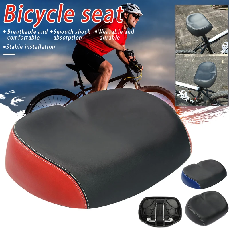 

Newly Wide Large Bicycle Saddle Comfort Sporty Soft Pad Mountain Bike Saddle Seat