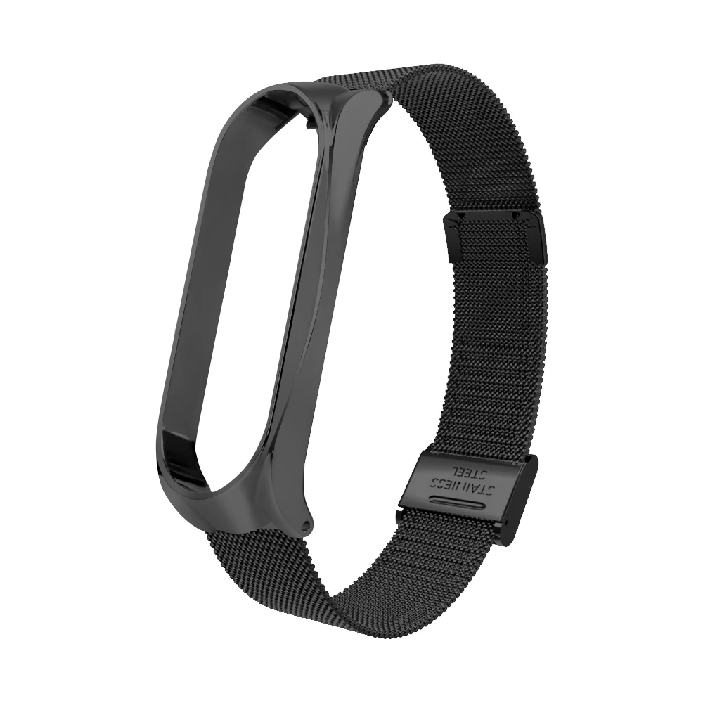 

Strap For Xiaomi Mi Band 6 5 4 3 Metal Frame Wrist Mi Band 6/6 NFC Buckle Metal Stainless Mesh Bracelet Steel MIband Pulseira