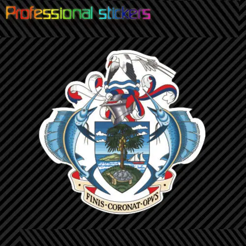 

Seychellois Coat of Arms Sticker Decal Self Adhesive Vinyl Seychelles Flag SYC Stickers for Cars, Bicycles, Laptops, Motos