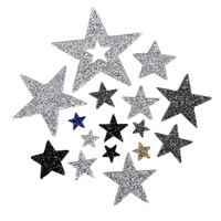 coloured sparkling rhinestone five pointed star tassel clothes sequins with glue patches for clothe applique iron on sticker g