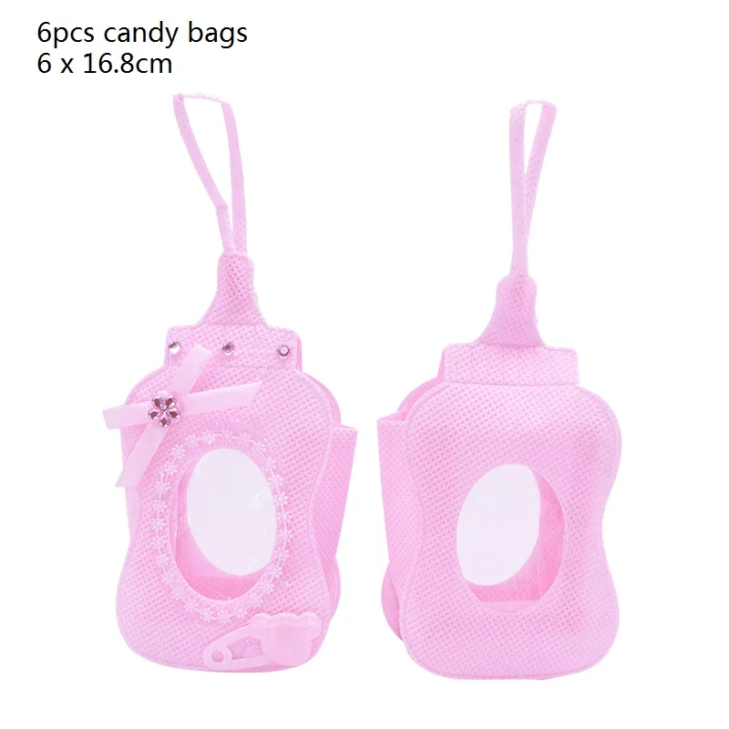 6pcs candy bags p Пол раскрывает столовые приборы для девочек или мальчиков латексные шары для душа ребенка конфетти воздушные шары для дня рождения украшения для детей - Цвет: 6pcs candy bags p
