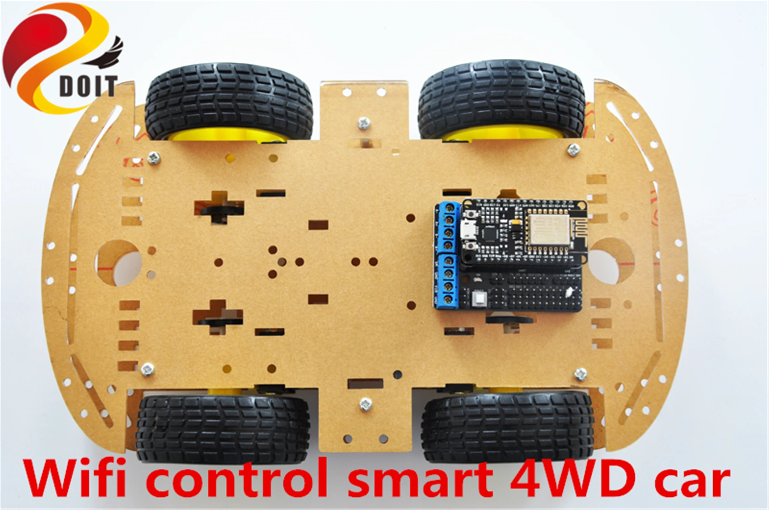 Комплект управления автомобильным роботом SZDOIT 4WD, умный комплект управления автомобильным шасси с Wi-Fi, совместим с системой IOS/Android для Arduino