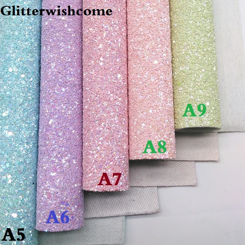 Glitterwishcome 30X134 см мини-рулон синтетическая кожа, массивная блестящая кожа, искусственная ткань из искусственной кожи винил для бантов, GM034