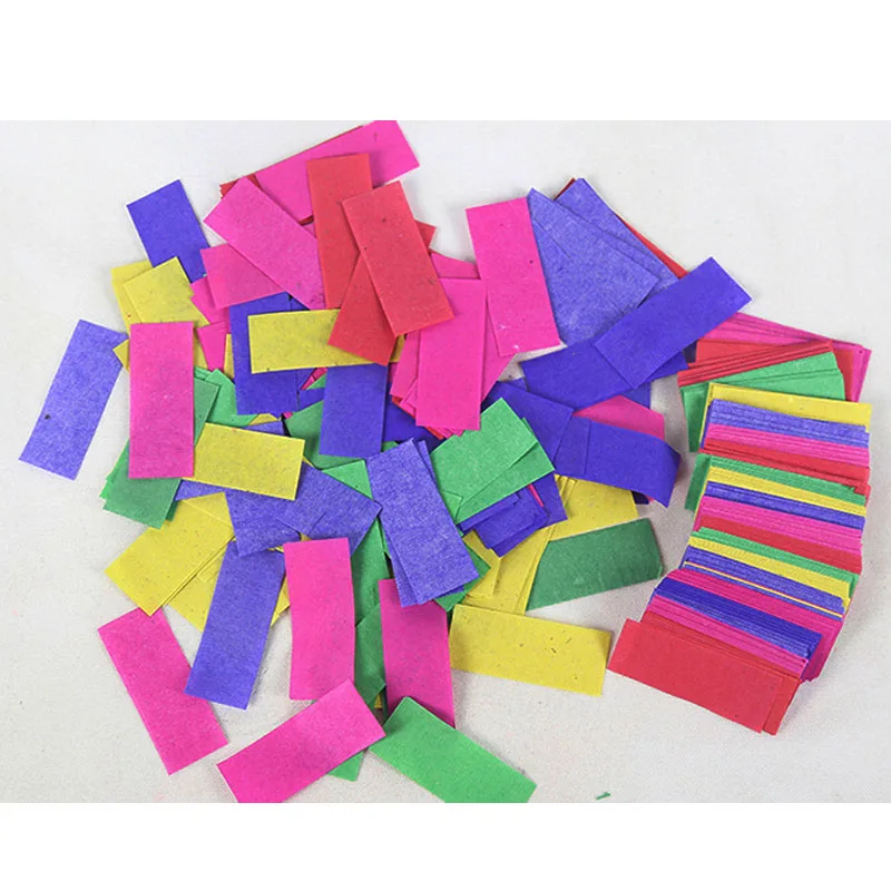 

1KG 2*5cm retangular hand throw tissue copy Paper Confetti bar atmosphere stage party sport match wedding cheering props