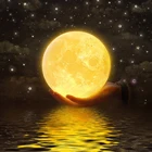 Ночник Erenigh с 3D-принтом в виде Луны, сенсорный датчик, прикроватный светильник, USB, 16 цветов, регулируемый светодиодный ночник, украшение для дома