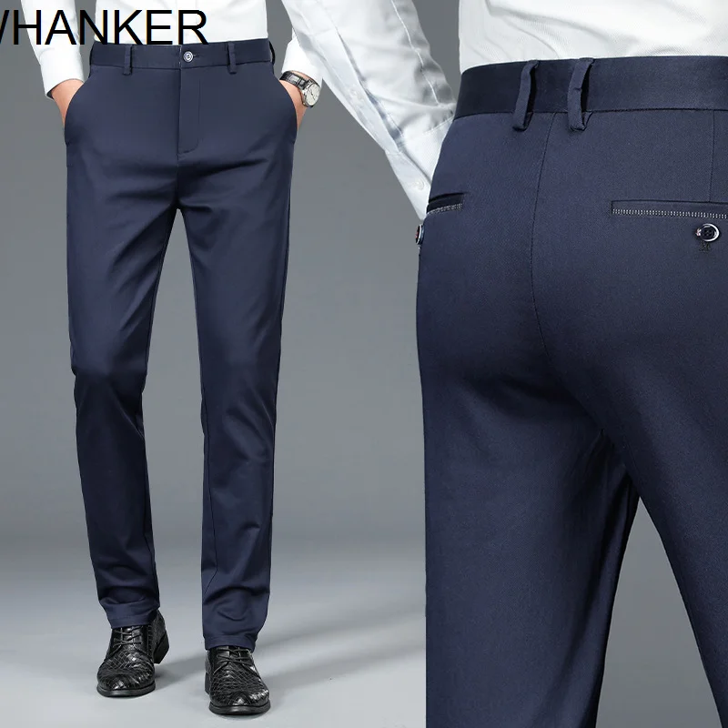 

Деловые брюки, штаны для глажки, новинка, молодежные деловые облегающие прямые мужские брюки, Осень-зима, брюки Tiansi