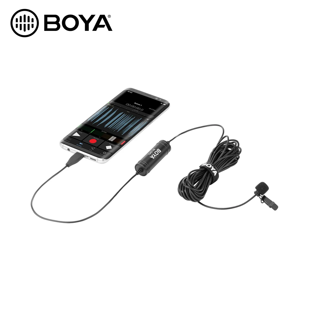 Петличный микрофон BOYA type C для SAMSUNG Galaxy HUAWEI Honor Xiaomi Redmi Oppo Vivo Nex Google Pixel 2 аудио видео