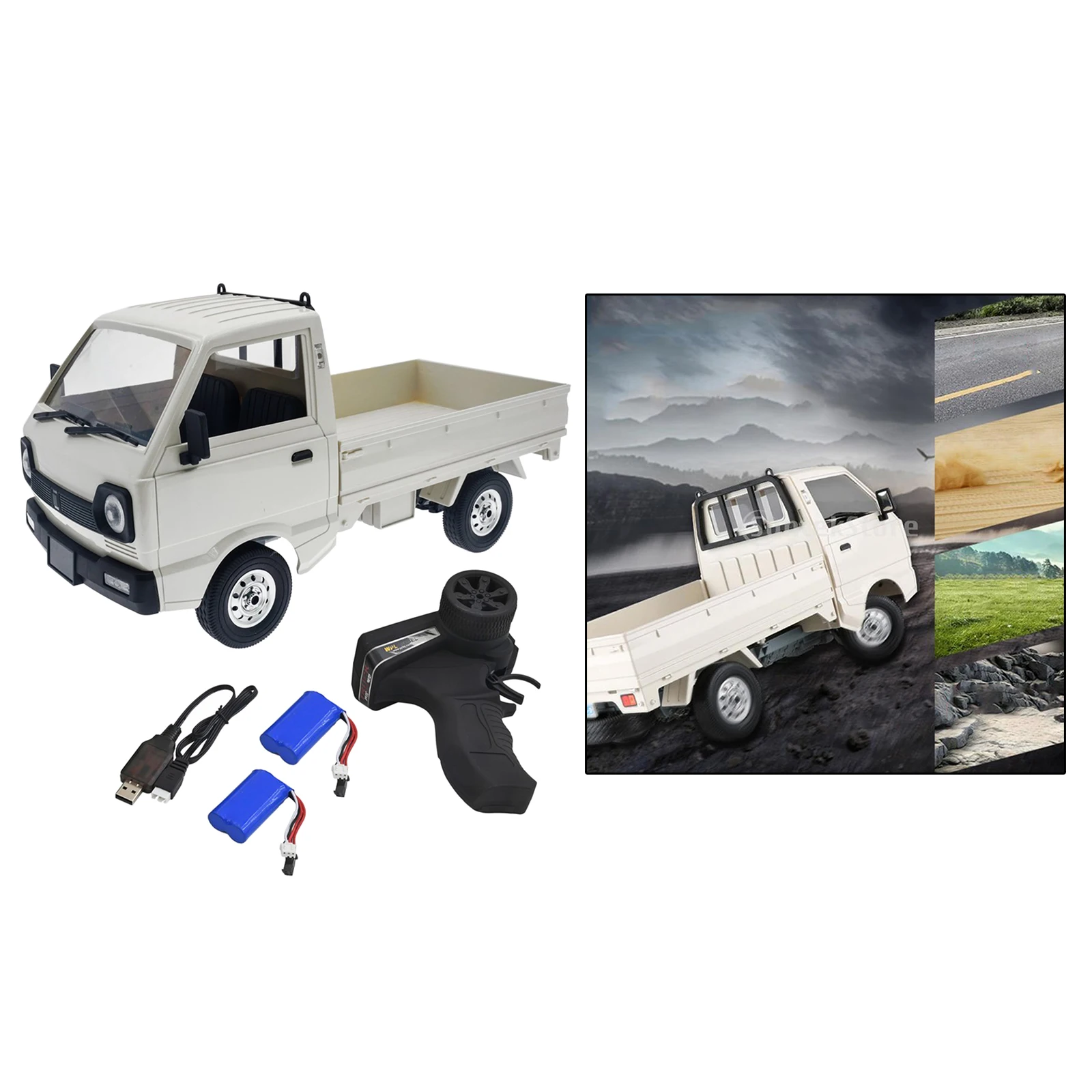 

RC Truck 1/10 4WD Brushed 260 Motor 4WD and Batteries for Kids Adults