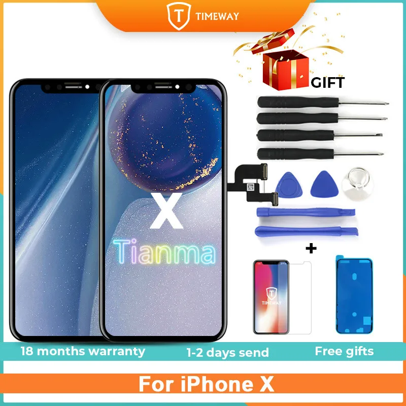 1 шт. улучшенная версия для iPhone X 10 5 8 &quot ЖК дисплей новый качественный сенсорный