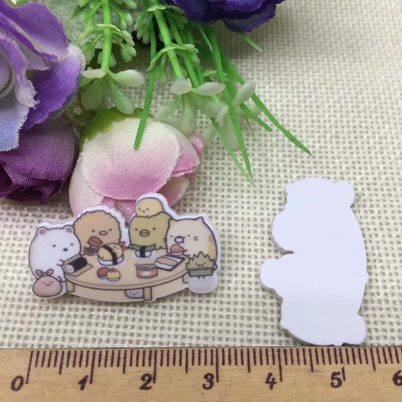 Антикварный цинк 10 шт/лот японский мультфильм DIY милый девочка Праздничное оформление дома ремесла плоские пластмассовые резиновые аксессуары для волос ремесла - Цвет: Антикварный цинк