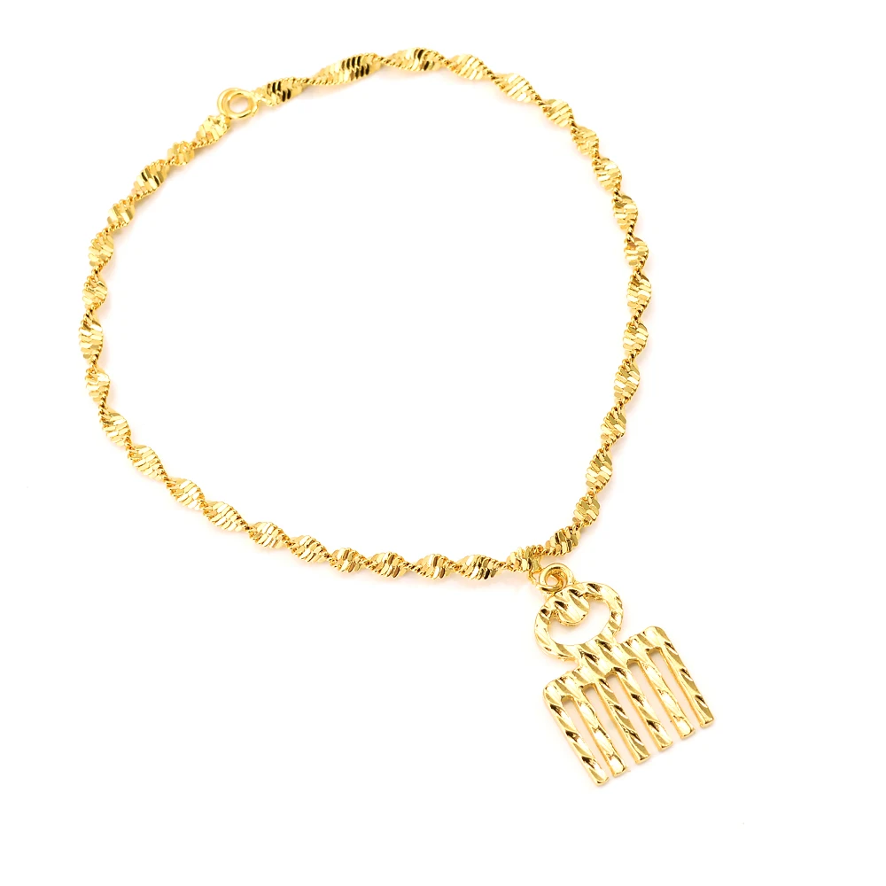 Браслеты с Африканским символом цвет золото искусственный материал Adinkra Gye Nyame