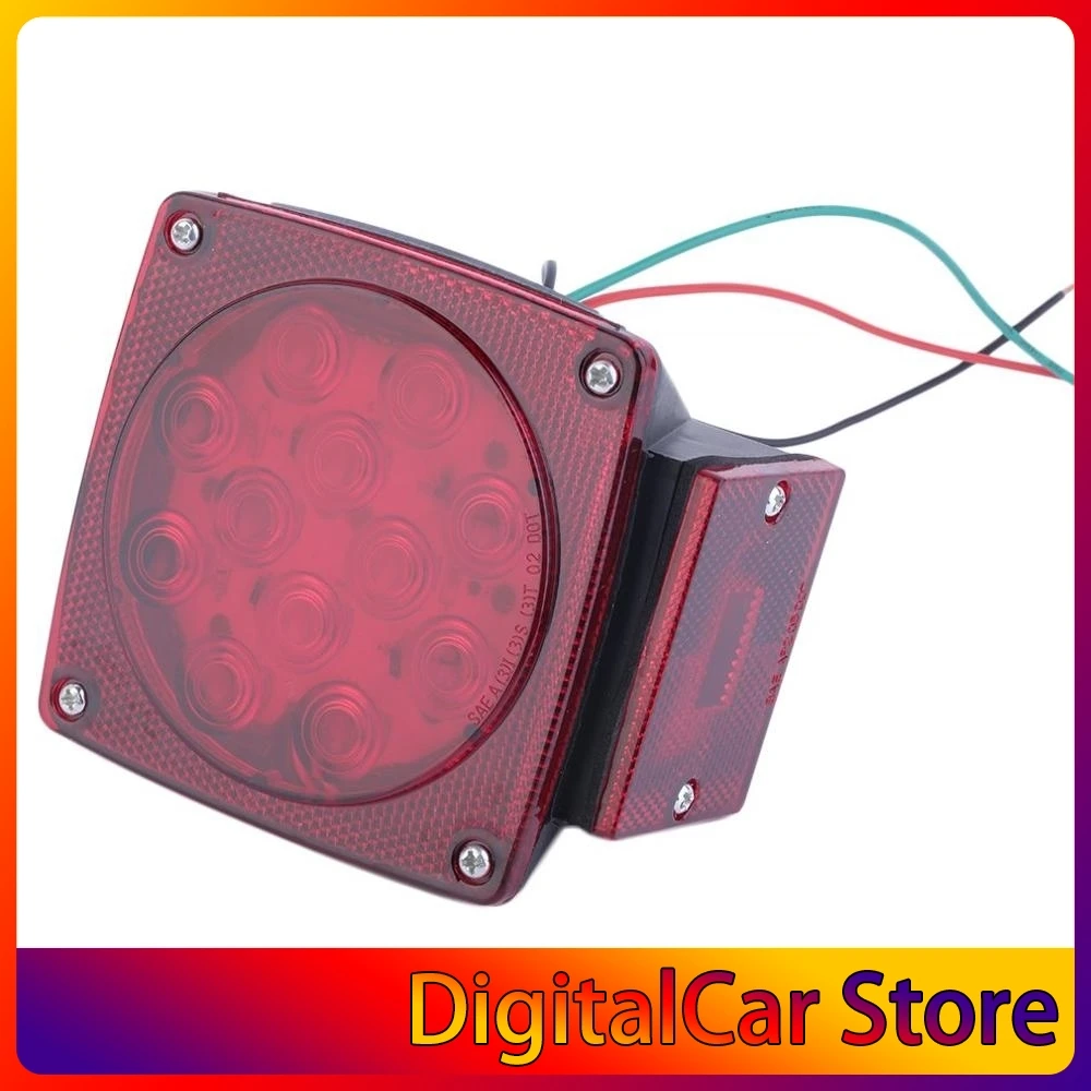 

1 шт. красный светодиодный квадратный задний стоп-сигнал боковой маркер Лодка Грузовик Прицеп 12 В постоянного тока